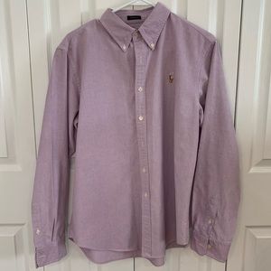 Ralph Lauren Polo Sz16 classic fit cotton light purple button down